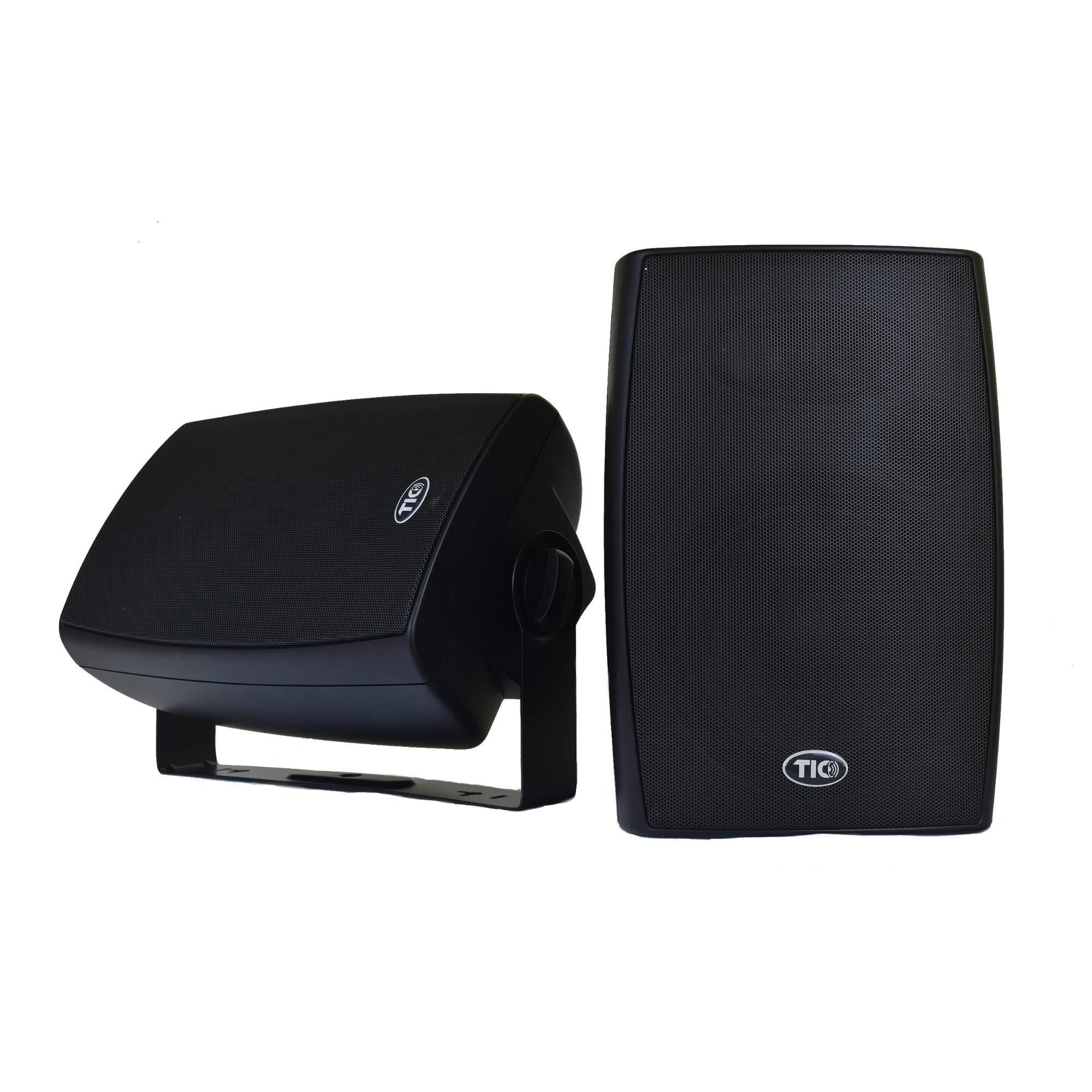 TIC TIC ASP120-6.5\" Outdoor Weather-Resistant Patio Speakers with 70v Switch (Pair)