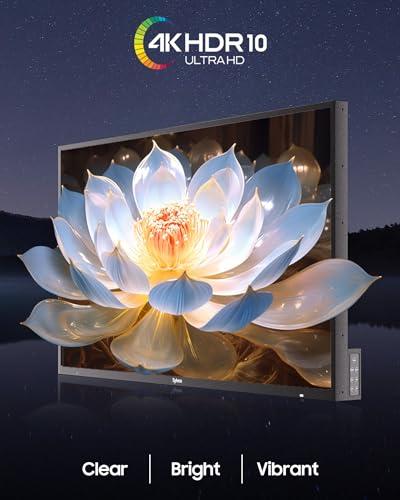 SYLVOX SYLVOX Outdoor TV, 43 inch 2000 Nit High Brightness Smart Outdoor TV, 4K Sunlight Readable Display, IP55 Waterproof, Smart TV for Outdoor Households or Commercial Places (Pool Pro 2.0/2024)