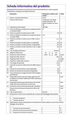 CUQI 7 Inch Touch Screen Monitor for Raspberry Pi, Portable IPS Display HDMI 1024 * 600 Touchscreen with Acrylic Case, Second Monitor for Gaming Consoles/PC/Camera/Win OS