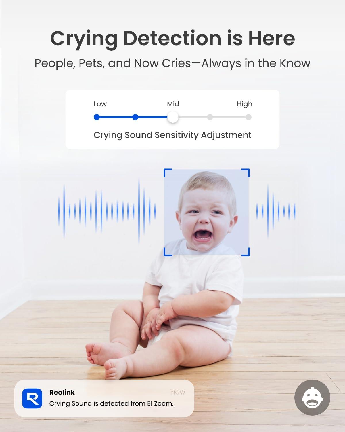 REOLINK REOLINK 5MP IndoorCam Bundle with 256GB Micro SD Card, 2.4/5Ghz WiFi, 3X Optical Zoom, Ideal for Baby Monitor/Pet Camera, Cloud/SD Card Storage, Two-Way Talk
