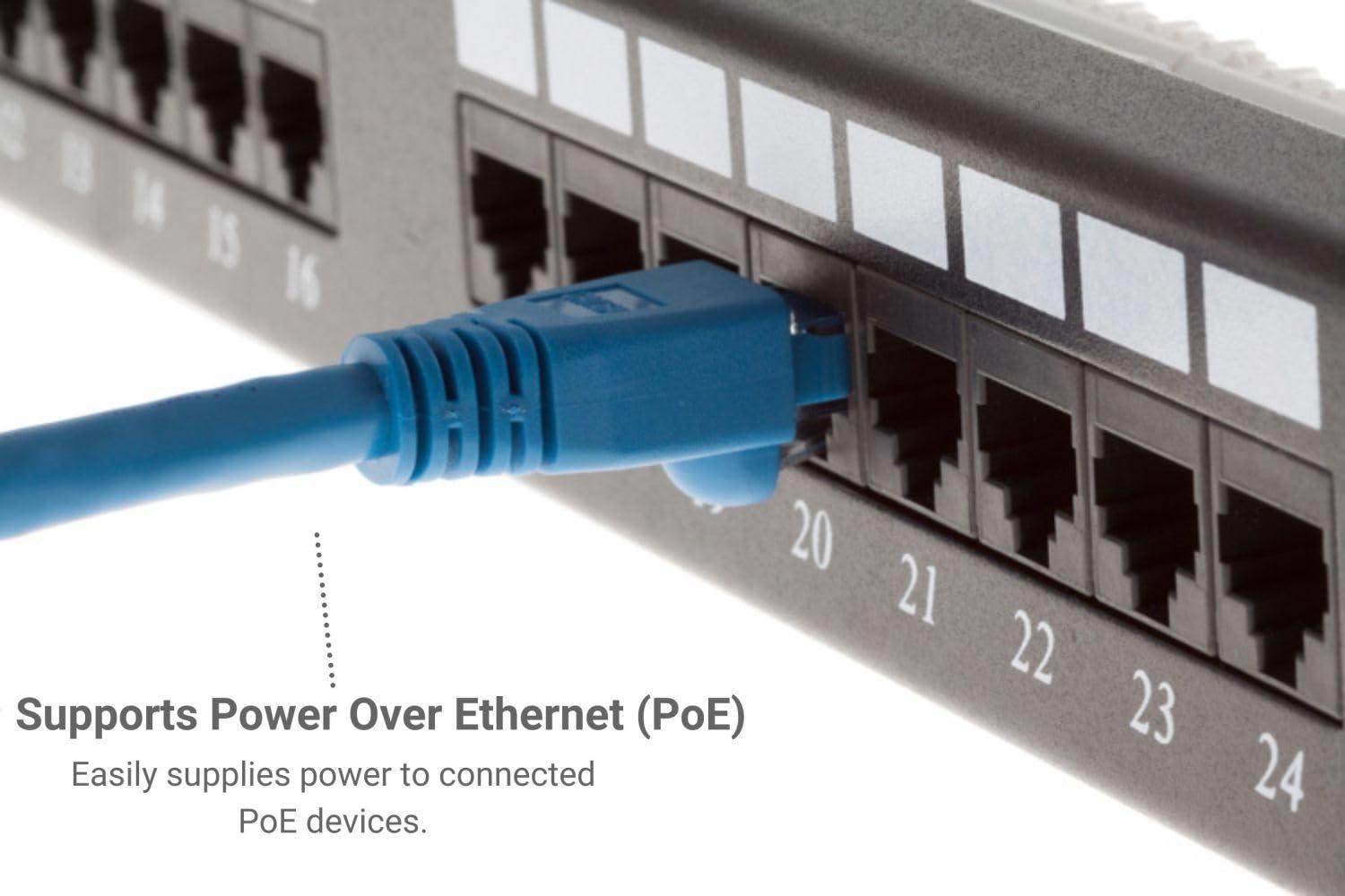 CablesAndKits CablesAndKits - Cat6a Ethernet Cable, Booted, Jacket: PVC (CM), 25 ft, Blue, Pure Copper, RJ45 Computer & Networking Patch Cord