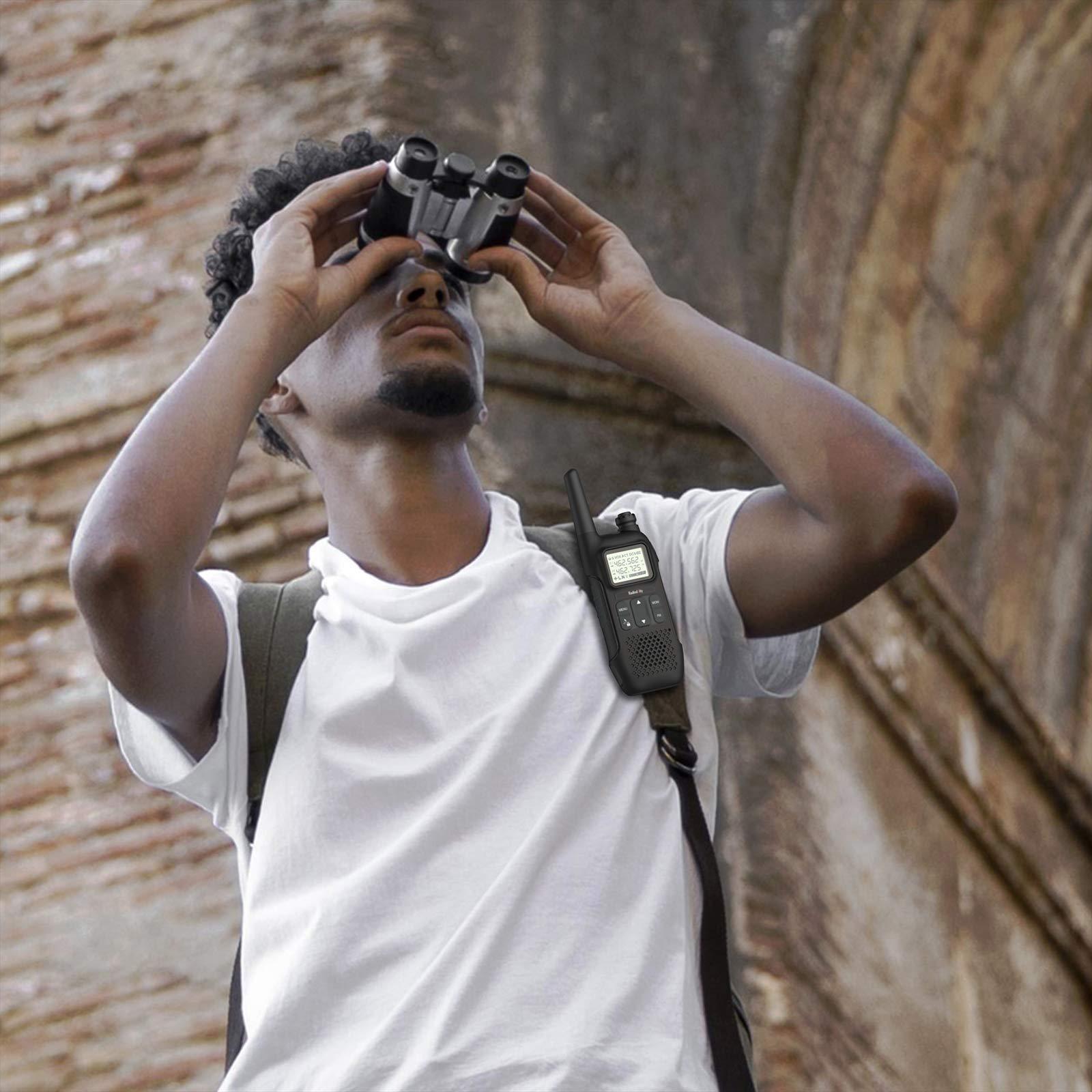 Radioddity [Radioddity] Radioddity FS-T1 & FS-T3 FRS Two-Way Radios, 4 Pack Long Range License-Free Walkie Talkies, NOAA Weather Alert, VOX, USB Rechargeable, 3 Mile Range, Red, Blue, Yellow, Black