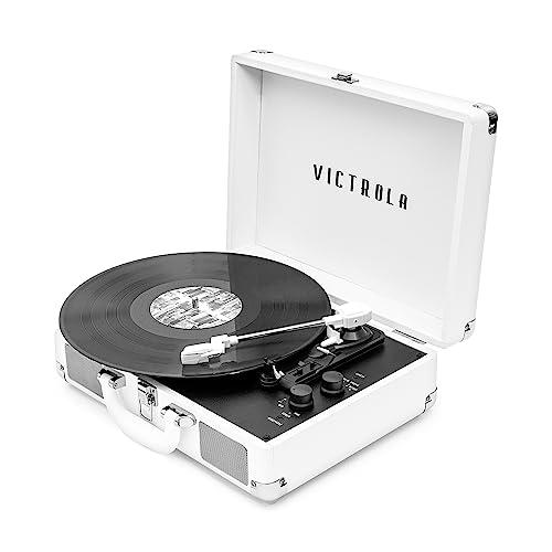 Victrola Victrola VSC-400SB-CNV Bluetooth Suitcase Turntable Canvas - Stickers (White)