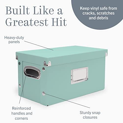 Snap-N-Store Snap-N-Store Vinyl Record Storage Box - 7"/45 RPM - 1 Pack Crate Holds up to 75 Vinyl Albums - Mint