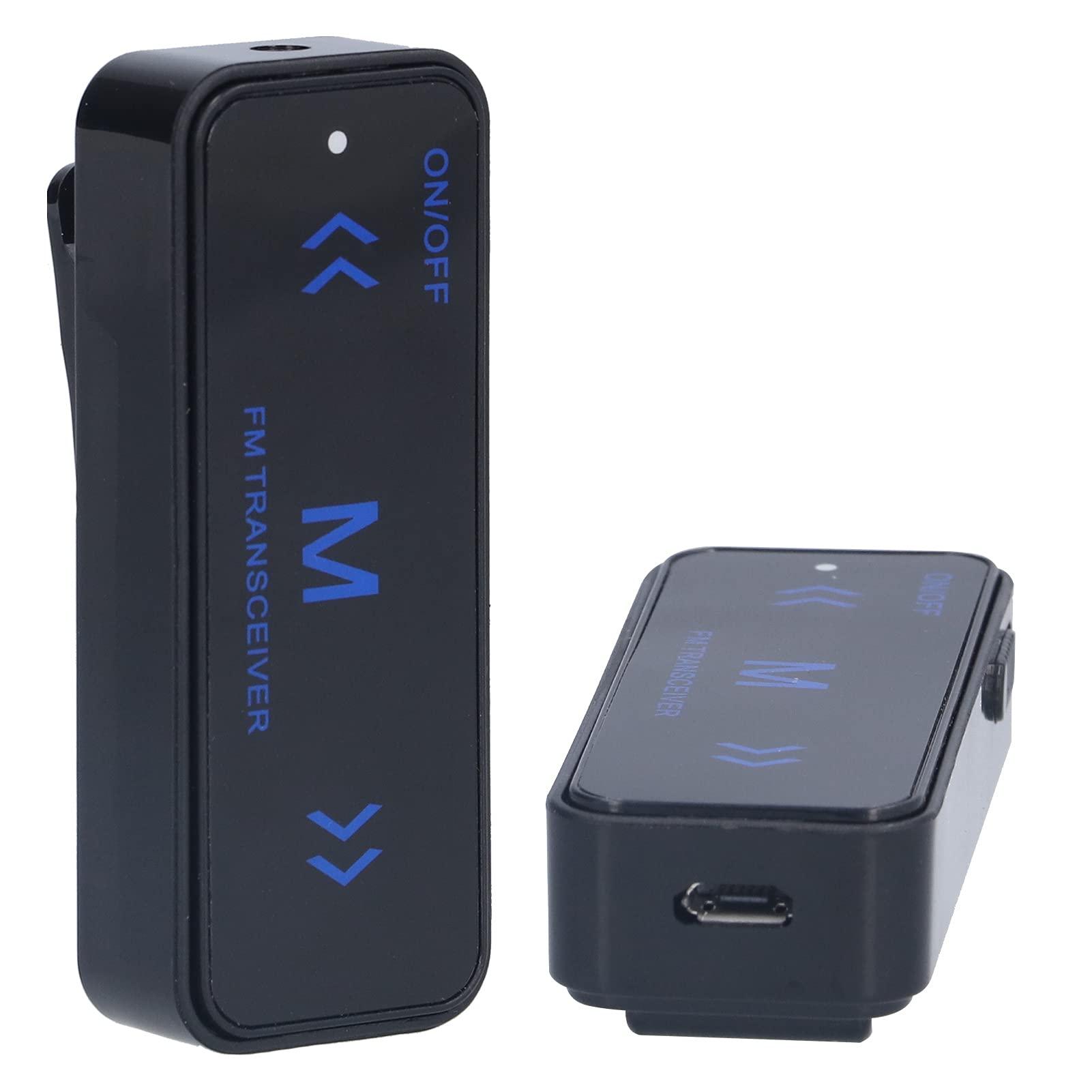 PUSOKEI 1 Pair Mini Radio Walkie Talkie with Earphones Rechargeable,Thin 2Way Radio Long Range with Earpiece for Supermarkets Shopping Centers Hotels,16 Channels HD Communication Walkie Talkie