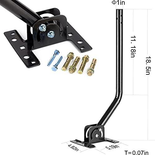 pingbingding PBD Outdoor Digital HD TV Antenna 150 Miles Motorized 360 Degree Rotation with Mounting Pole and 40FT RG6 Coax Cable - UHF/VHF / 1080P / 4K Snap-On Installation