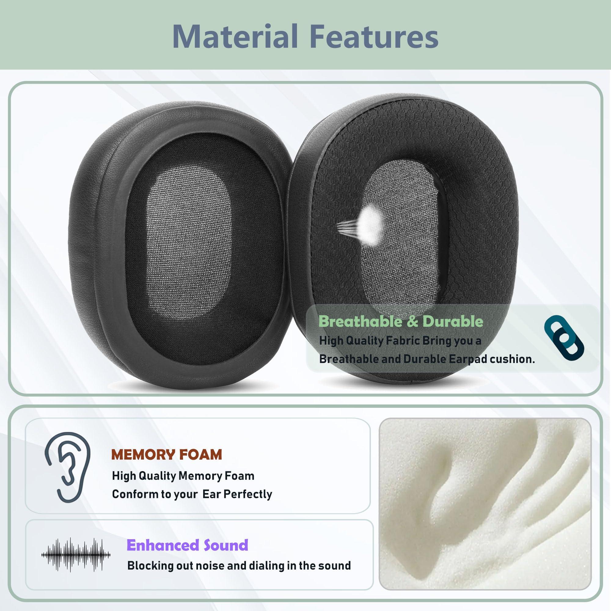 XRHTONG XRHTONG Breathable Replacement Earpads Compatible with Philips SHB7000/SHB7250/SHB9850NC/SHB7150 Headphones Ear Pads Cushion(Breathable Fabric/High Density Foam)