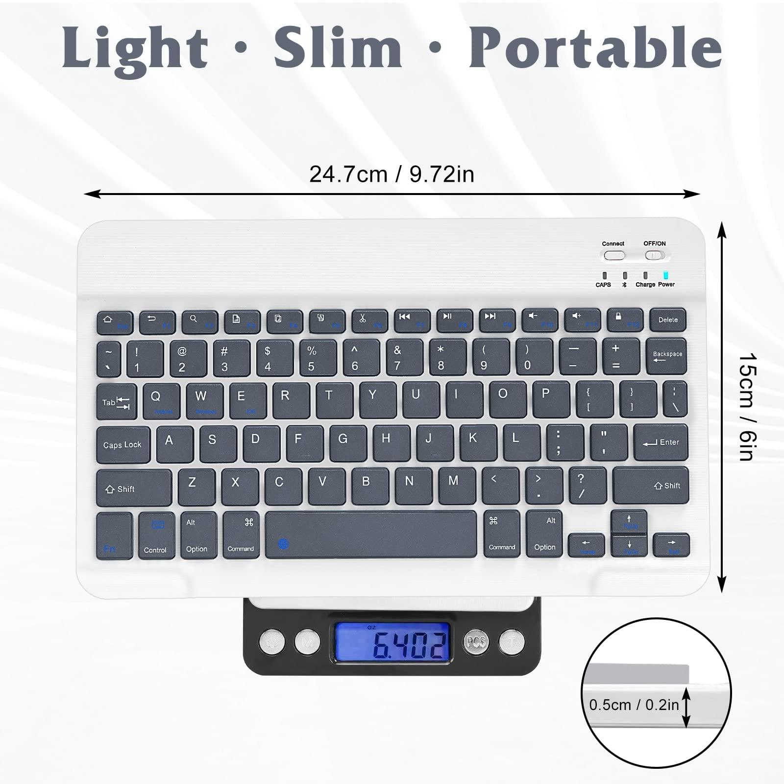 UrbanX Ultra-Slim Bluetooth Rechargeable Keyboard for Tecno Camon 17 Pro and All Bluetooth Enabled iPads, iPhones, Android Tablets, Smartphones, Windows pc - Shadow Grey