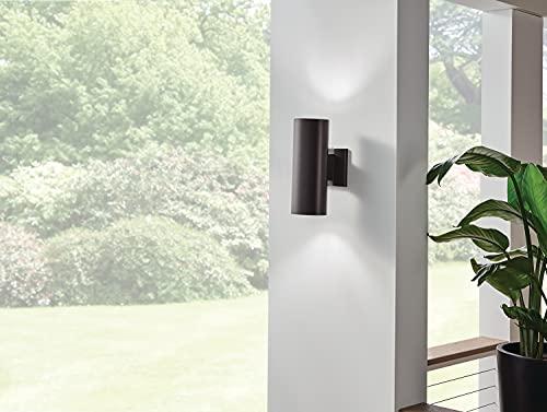 Kichler Kichler Cylinders 12\" 2-Light Outdoor Cylinder Wall Sconce in Architectural Bronze, (12\" H x 4.75\" W), 9244AZ