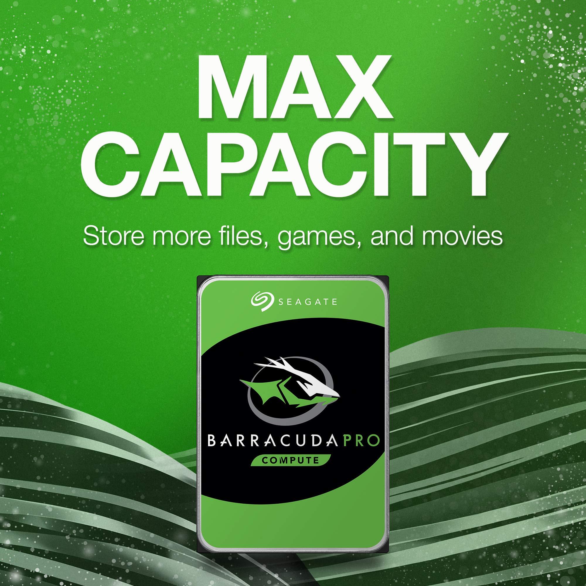 Seagate Seagate BarraCuda Pro 10TB Internal Hard Drive Performance HDD 3.5 Inch SATA 6 Gb/s 7200 RPM 256MB Cache for Computer Desktop PC Laptop, Data Recovery Frustration Free Packaging (ST10000DM0004)