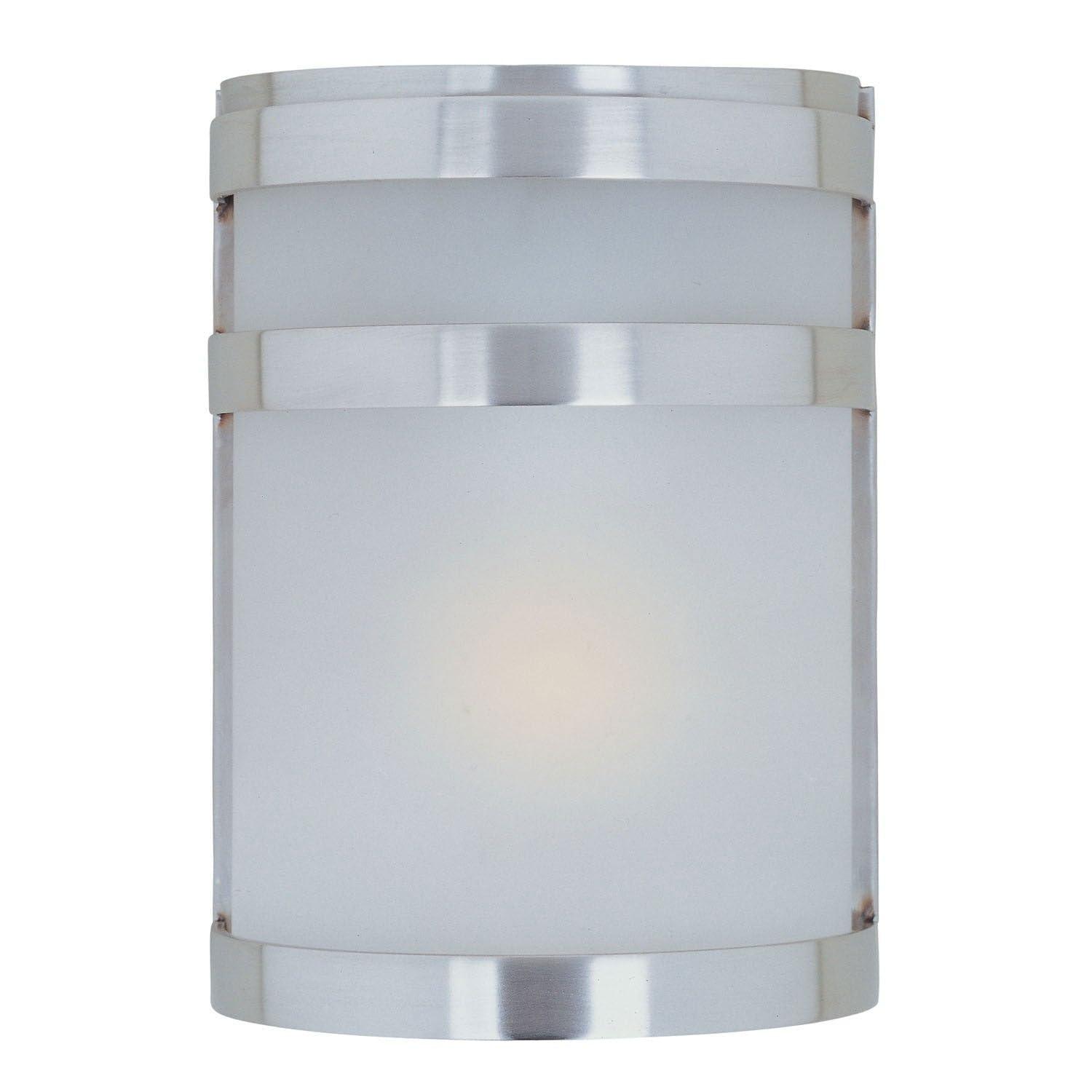 Maxim Lighting Maxim Arc-9W 1 LED Outdoor Wall Mount-6.5 Inches Wide by 9 inches high-Stainless Steel Finish-Frost Glass Color