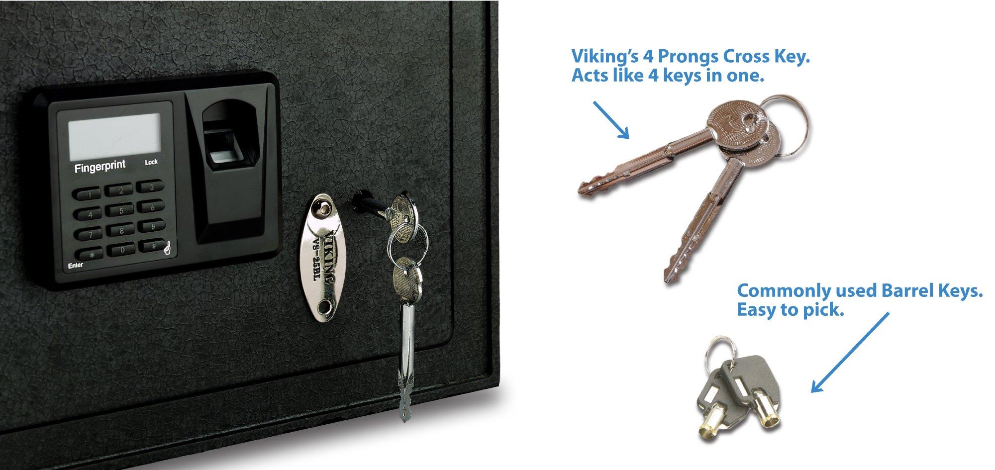 Viking Security Safe Viking Security Safe VS-25BL Heavy Duty Biometric Safe Fingerprint Safe