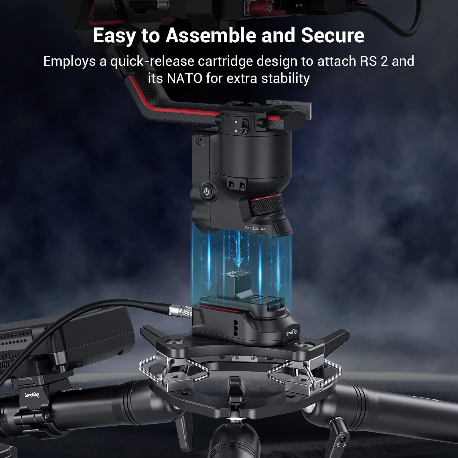 SMALLRIG SMALLRIG Power Supply Base Plate for DJI RS 2 / RS 3 Pro/RS 4 Pro Gimbal, External Power Solution for DJI RS 2 / RS 3 Pro/RS 4 Pro