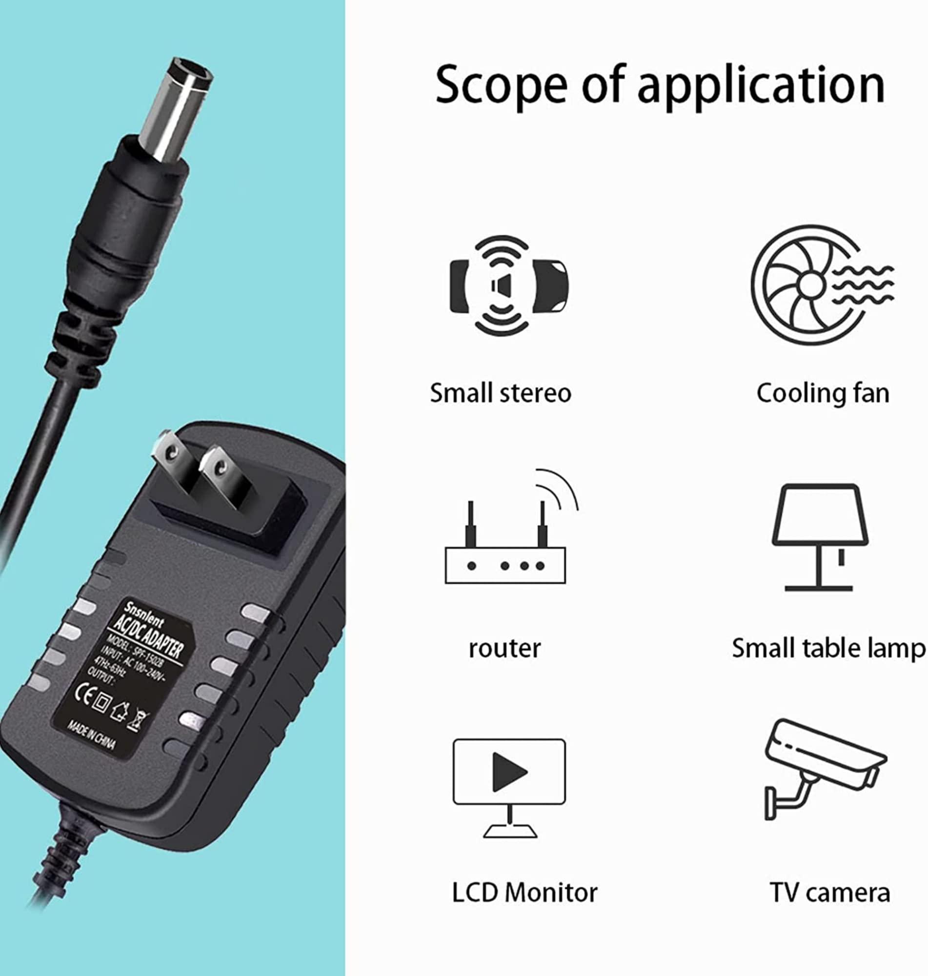 Dysead Dysead 12V AC/DC Adapter Compatible with Zoom Cable Modem Docsis 3.0 5341J Series 1094 12VDC Power Supply Cord Cable PS Wall Home Charger Mains PSU