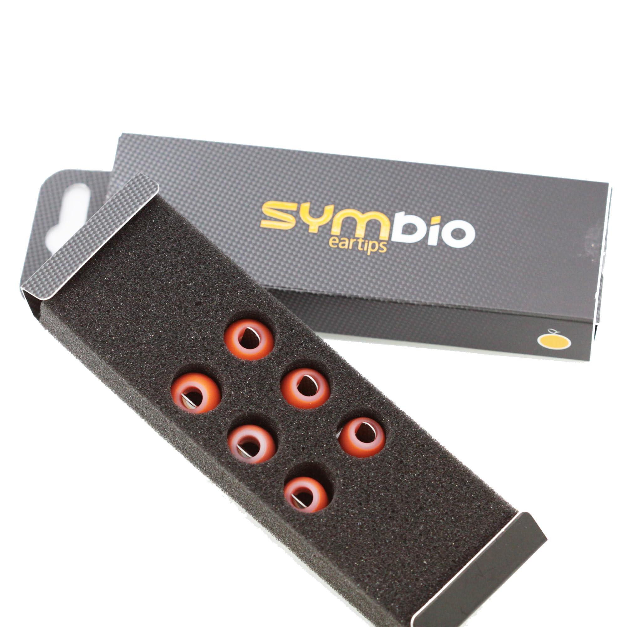 Symbio New SYMBIO W Improved Replacement Ear Tips. Upgrade Hybrid Design: Soft Memory Foam Core and Silicone Outside Layer. Comfortable Fit, Longer Life and Easy to Keep Clean - 3 Pairs (X-Small)