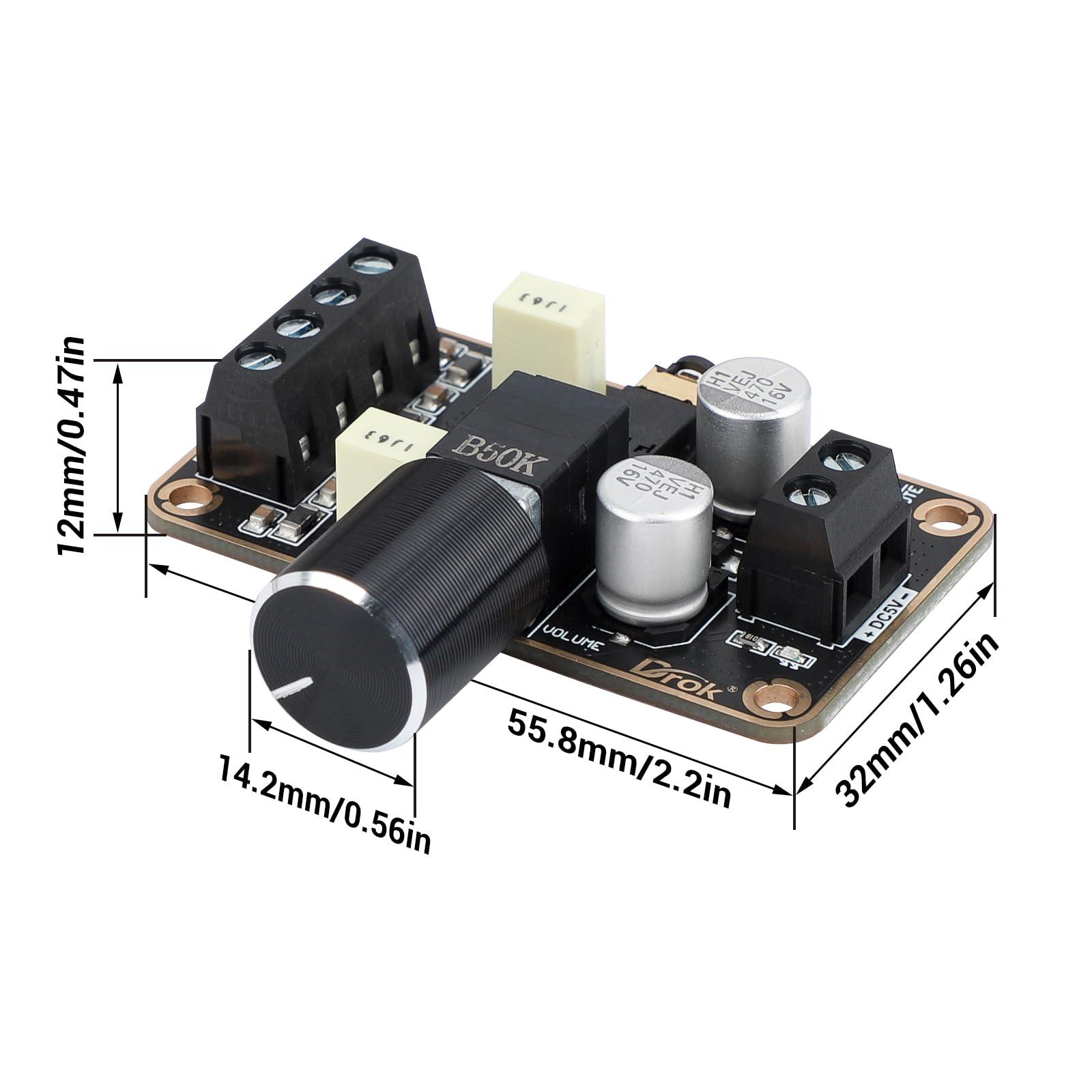 DROK DROK 5W+5W Mini Amplifier Board 2pcs PAM8406 Audio Amplifier Board DC 5V Digital Stereo Power Amp 2.0 Dual Channel Class D Amplify Module for DIY Speaker Sound System