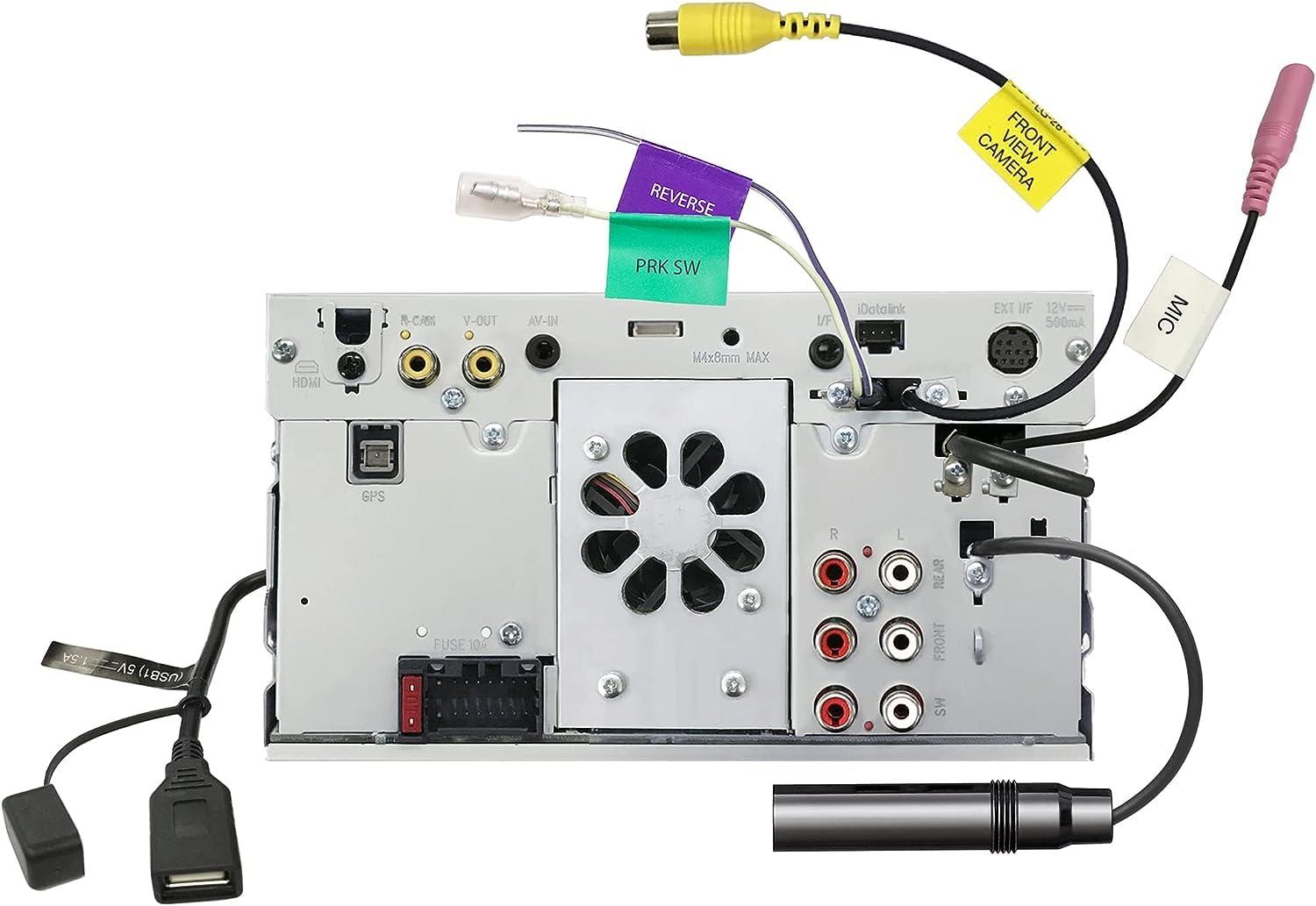 Kenwood KENWOOD DMX809S eXcelon 6.95-Inch Capacitive Touch Screen, Car Stereo, Wireless and Wired CarPlay and Android Auto, Bluetooth | Plus KENWOOD CMOS-240U Universal Backup Camera