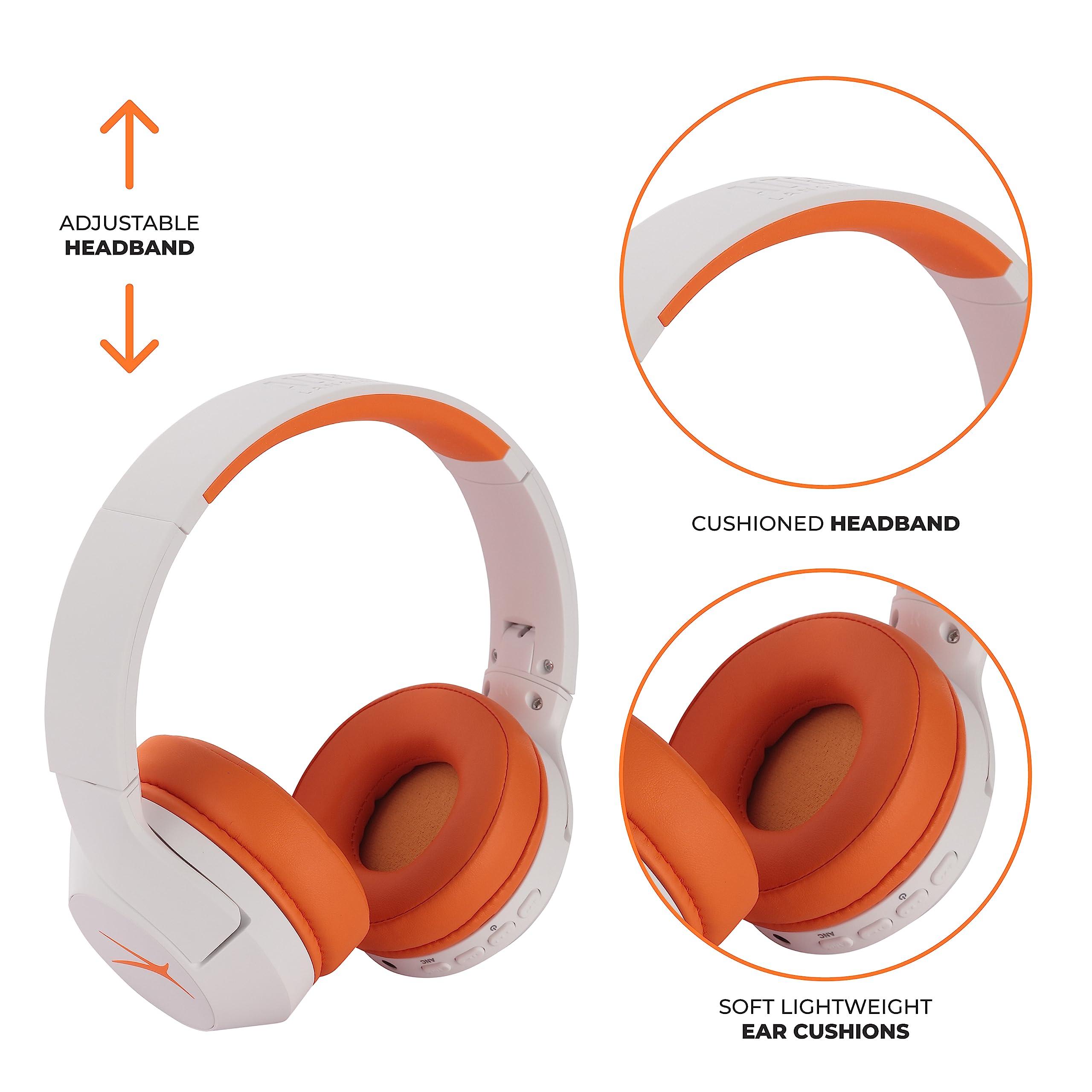 Altec Lansing Altec Lansing Kid Safe Noise Cancelling Wireless Headphones 15H Battery, 85dB Volume Limit, Foldable Design Powerful Sound, Active Noise Cancellation Perfect for Kids Ages 7+
