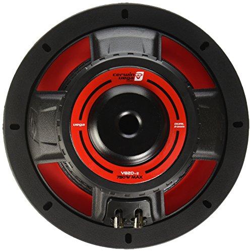 Cerwin-Vega Cerwin Vega Vega Series 8\" Dual 2-Ohm High-Performance Subwoofer - 250W RMS, Enhanced Bass for Car Audio Systems, Durable Carbon Fiber Cone, Easy Install, Optimized for 2 Ohm Car Subwoofer V82DV2