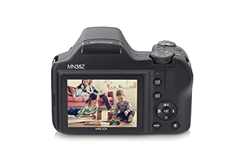 Minolta Minolta 20 Mega Pixels High Wi-Fi Digital Camera with 35x Optical Zoom, 1080p HD Video & 3" LCD, Black (MN35Z-BK)