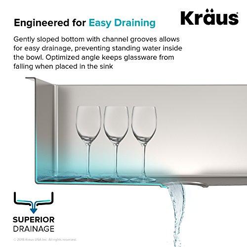 Kraus Kraus KHF200-33 Standart PRO Stainless Steel Sink 33 inch Farmhouse Apron Single Bowl 16 gauge