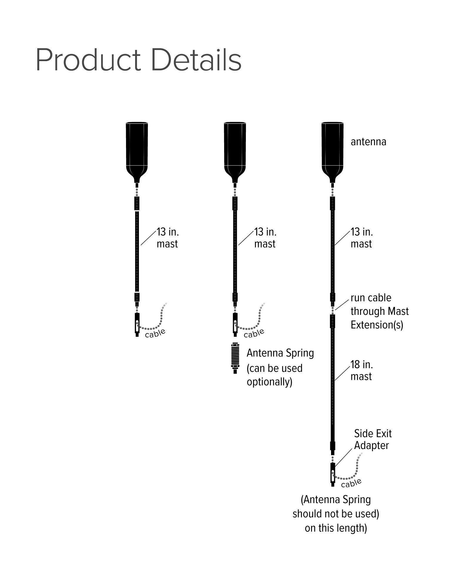 weBoost weBoost 311229 4G-OTR Trucker Edition Antenna, 17"