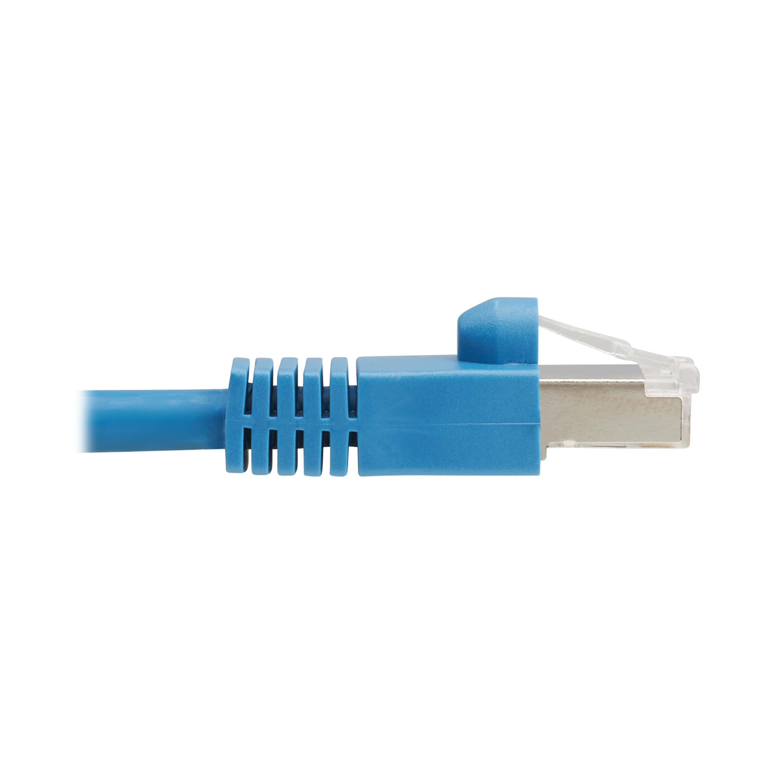 Tripp Lite Tripp Lite Cat8 40G PoE Shielded Ethernet Cable, 16.4 Feet / 5 Meters, Flame-Resistant LSZH Jacket, Power Over Ethernet, Snagless RJ45, SSTP, Male-to-Male, Blue (N272L-F05M-BL)