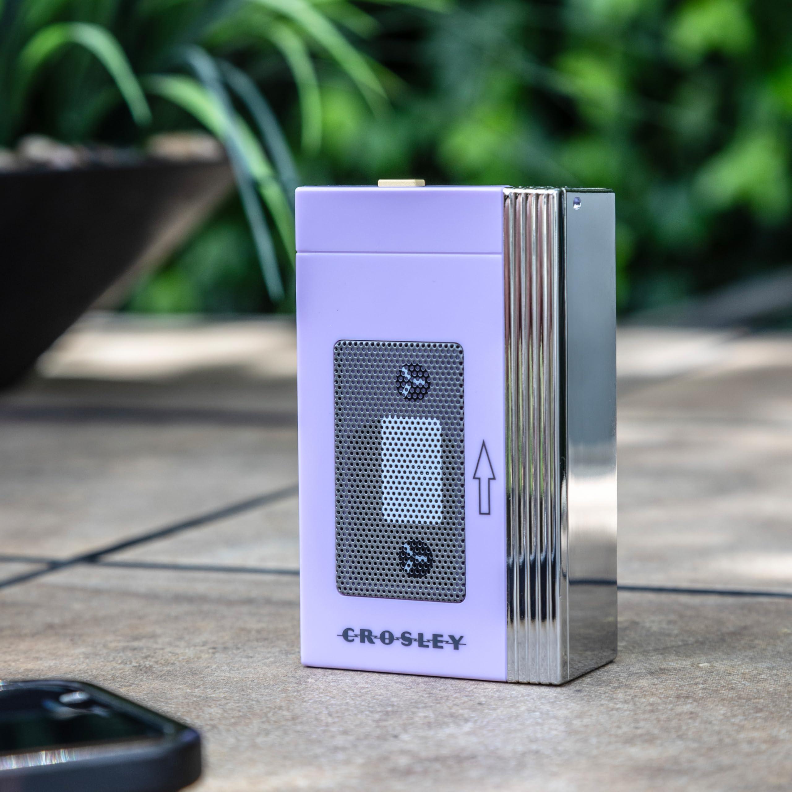 Crosley Crosley CR3047A-LN Mini Retro 80's Portable Bluetooth Speaker, Wireless with Microphone, Vintage, Lavender