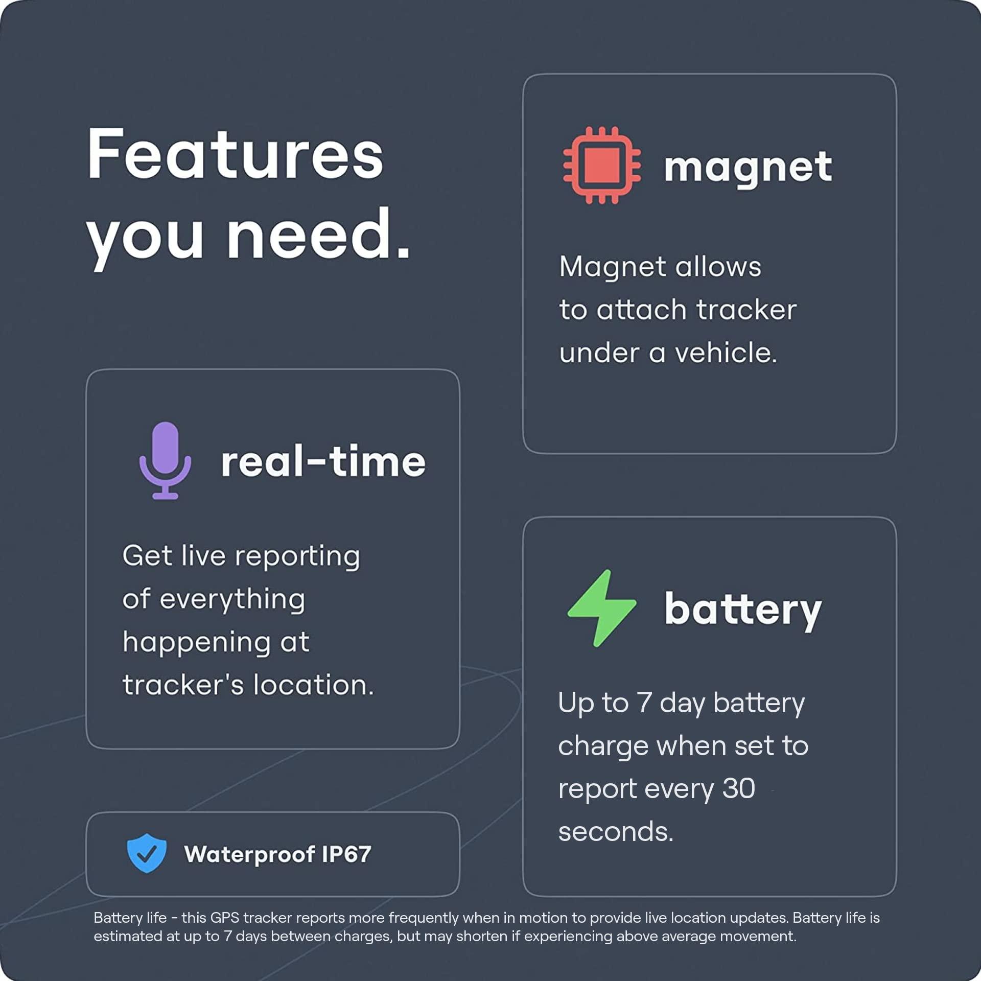 Logistimatics Logistimatics Mobile-200 4G GPS Tracker for Vehicles, People, and Assets - Real-Time Car Tracker Device for Vehicles - Mini Magnetic GPS Tracker, Waterproof - Fleet Tracker - Subscription Required