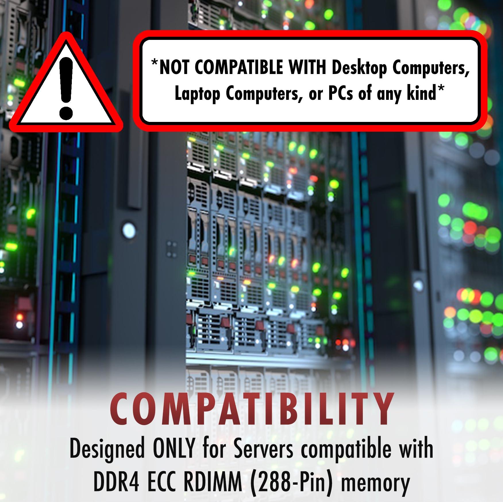 A-Tech A-Tech 32GB Kit (2x16GB) DDR4 2400MHz PC4-19200 ECC RDIMM 2Rx4 Dual Rank 1.2V ECC Registered DIMM 288-Pin Server & Workstation RAM Memory Upgrade Modules (A-Tech Enterprise Series)