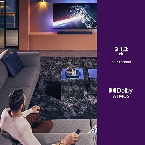 PHILIPS PHILIPS B8905 Soundbar 3.1.2 with Wireless Subwoofer, Dolby Atmos, Compatible with DTS Play-Fi, Connects with Amazon Echo Devices and Voice Assistants, AirPlay 2 and BT Support, TAB8905