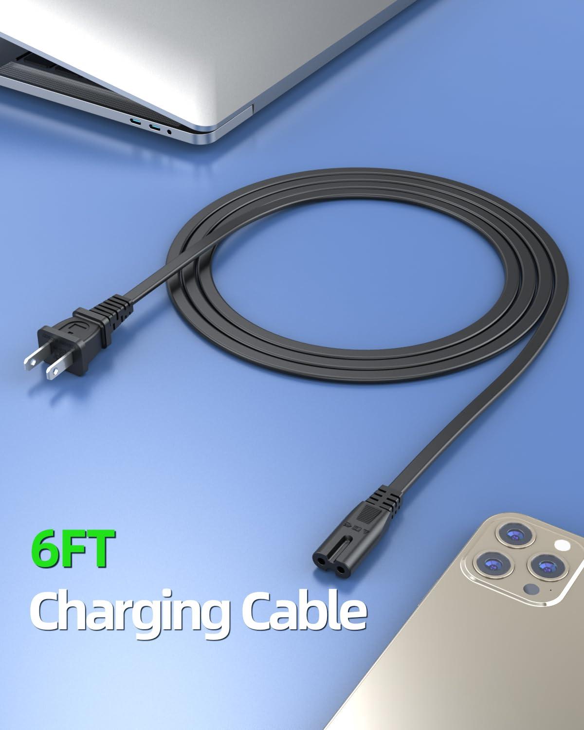 Dexpt 6FT Charger-Cord Replacement for JBL Partybox 310 Charger - 110 300 100 200 710 1000 Power-Cord On-The-Go Speaker Charging Cable 2 Prong