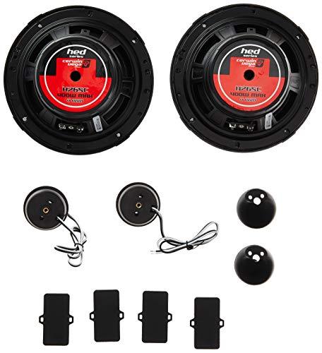 Cerwin-Vega Cerwin Vega H765C 6.5\" 2-Way Component Speaker Set, Tweeters with Mesh Grill, Crossovers, Subwoofer, 50 watts RMS and 400 watts Peak Power Handling, Black, 1 Set
