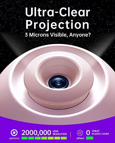 POCOCO POCOCO Galaxy Star Projector for Bedroom with Replaceable Optical Film Discs, Home Planetarium Night Light Projector with High-Definition Soft Light for Relax, Study, and Meditate, Stress Relief Gifts