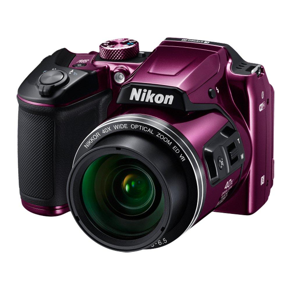 Nikon Nikon COOLPIX B500 16MP 40x Optical Zoom Digital Camera w/Wi-Fi (Plum) - (Renewed)