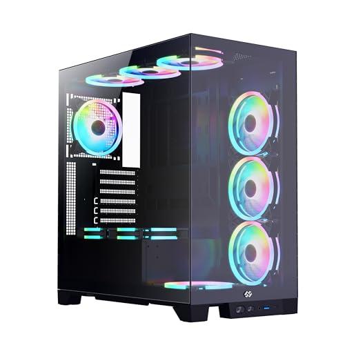Bluegears Bluegears Bgears b-Pellucid ATX Gaming PC Case. Front and Side Tempered Glass Design with Built in USB C Port. (Fans are Sold Separately!!).