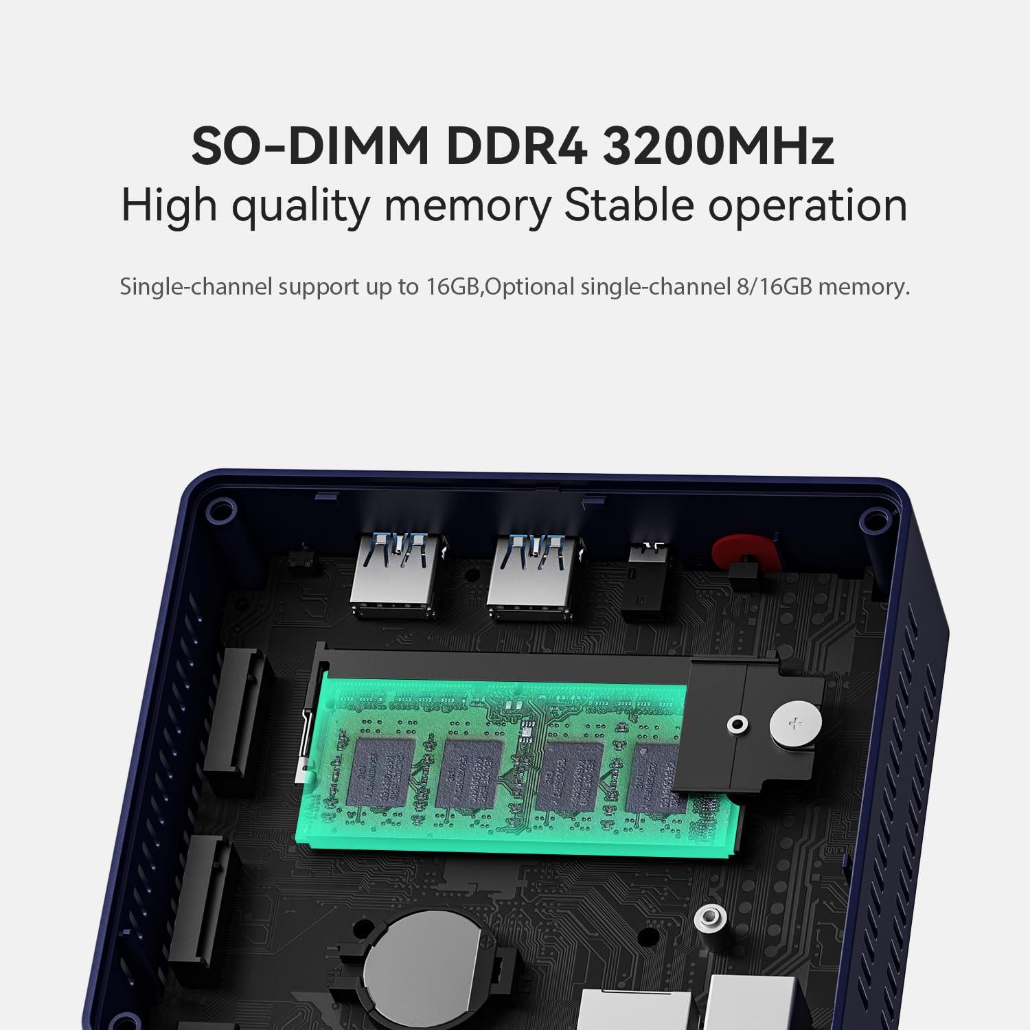 Beelink Beelink SEI8 Mini PC, Newest Intel 8th Gen 4 Cores i5-8259U(Up to 3.8GHz) 16GB DDR4 RAM 500GB NVMe SSD, 4K Dual HDMI Mini Computers WiFi 5, 4*USB3.0, BT5.0 Gigabit Ethernet, Auto Power On