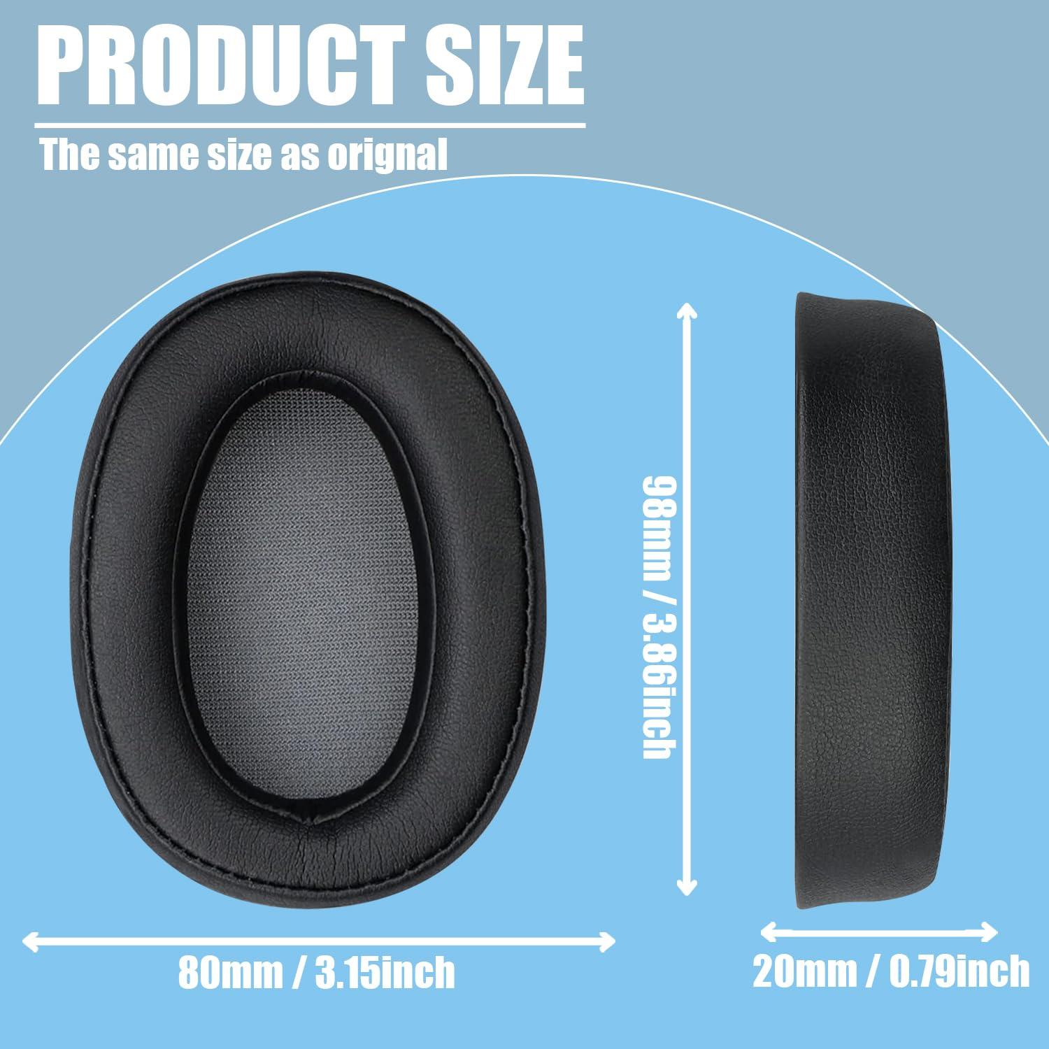 HAOMUK Replacement Ear Pads for Sony WH-H900N (h.Ear on 2 Wireless) & MDR 100ABN (h.Ear on Wireless) Noise Canceling Over-Ear Headphones, Headphones Ear Cushions, Headset Earpads, Ear Cups Cover(Black)