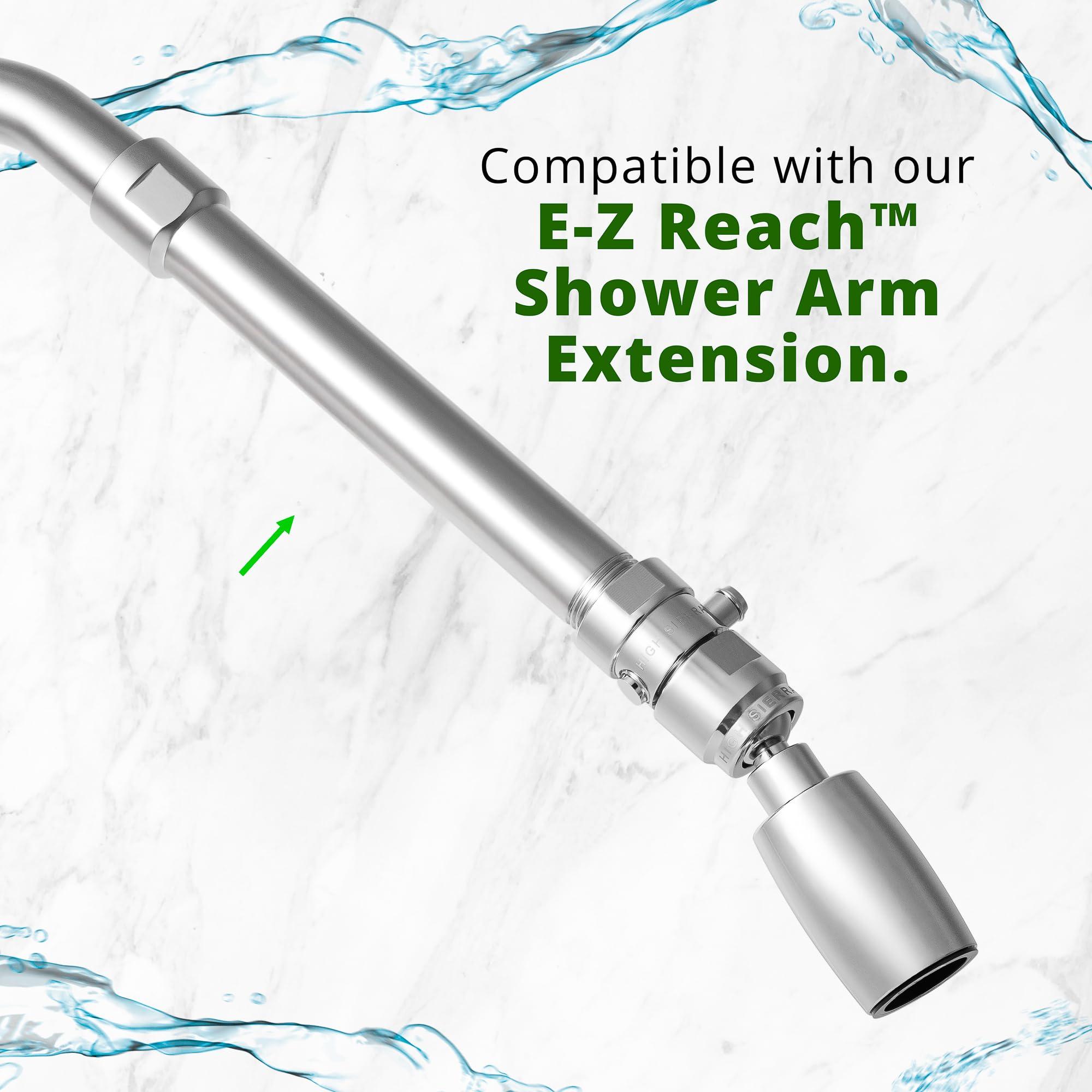 HIGH SIERRA SHOWERHEADS High Sierra Showerheads - Solid Metal 1.8 GPM High-Efficiency, Low-Flow Shower Head with Pressure Control Valve that Shuts It Off to Just a Trickle - Chrome