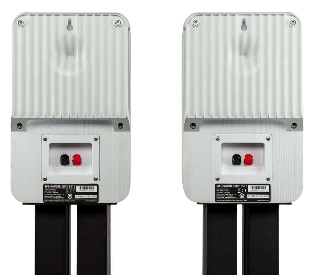 Polk Audio Polk Signature Elite ES15 Bookshelf Speaker - Hi-Res Audio Certified, Dolby Atmos & DTS:X Compatible, 1\" Tweeter & 5.25\" Woofer, Power Port Technology for Effortless Bass (Pair, Elegant White-Washed)