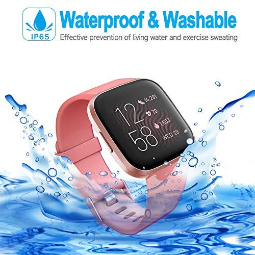 Baaletc Compatible with Fitbit Versa/Versa 2/Versa Lite/Special Edition Bands Sport Strap Material Silicone Strap Bands for Fitbit Versa 2 Smart Fitness Watch Women Men Small Large