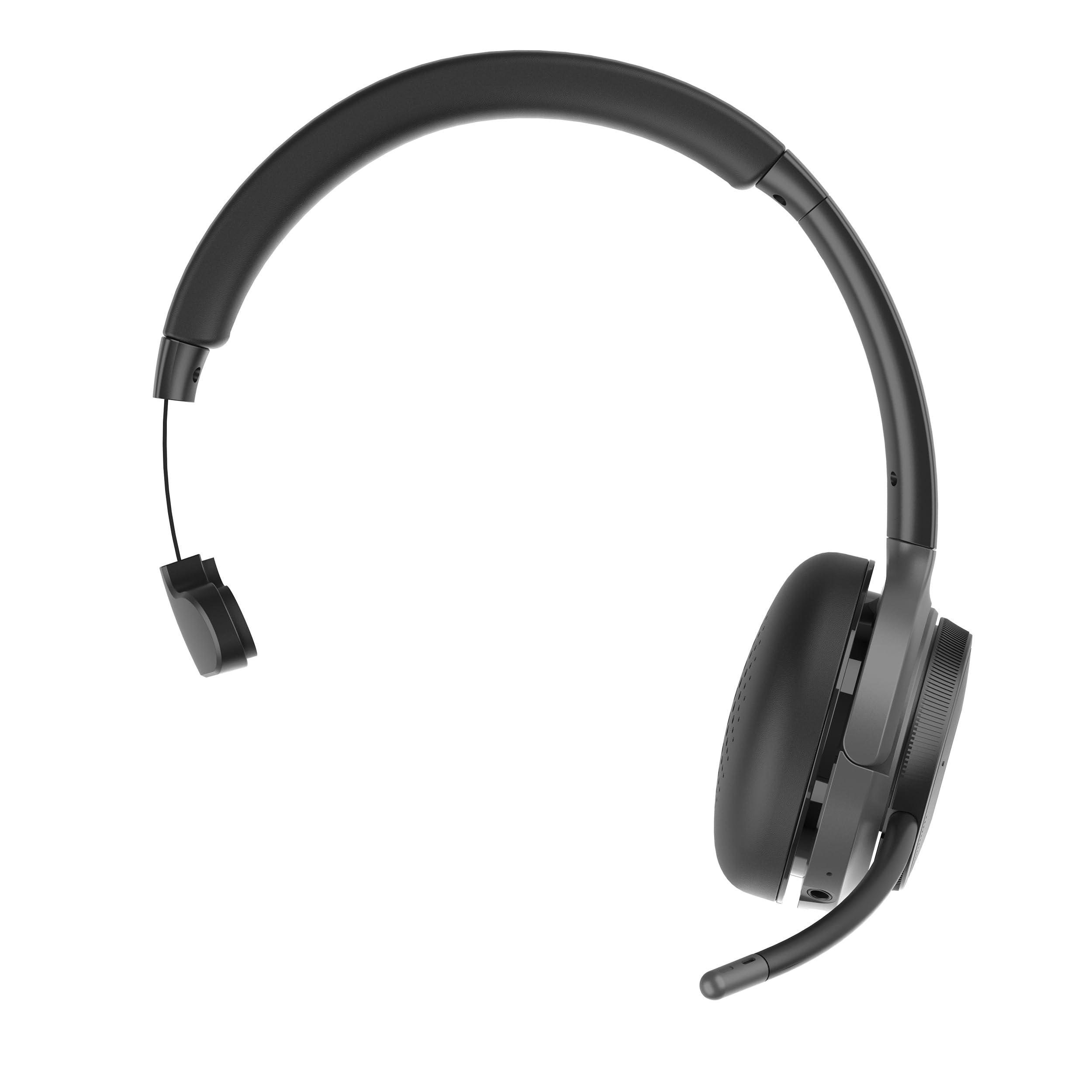 Morpheus 360 Morpheus 360 Advantage Wireless Mono Headset with Detachable Boom Microphone HS6200MBT, Bluetooth Headphones, UC Compatible, 30H Playtime, Black