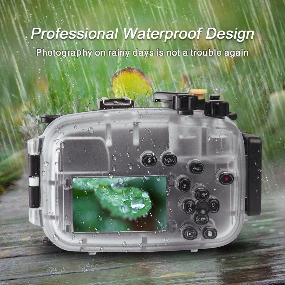 Sea frogs SeaFrogs Waterproof housing for Sony A6400 Underwater Diving Case 40M/130FT with Built-in Water Leakage Sensor, Ideal for Diving, Surfing, Swimming and Rafting Video