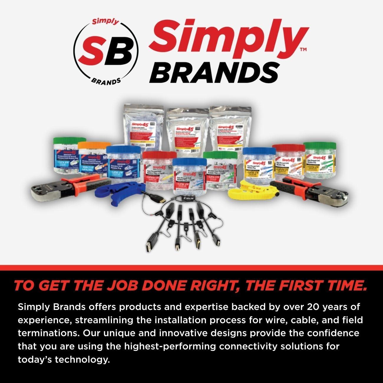 Simply45 Simply45 24-Port Unloaded STP Keystone Patch Panel - 1RU, Includes Cable Management Bracket, 24 Cable Ties and Rack Screws - S45-2024SU