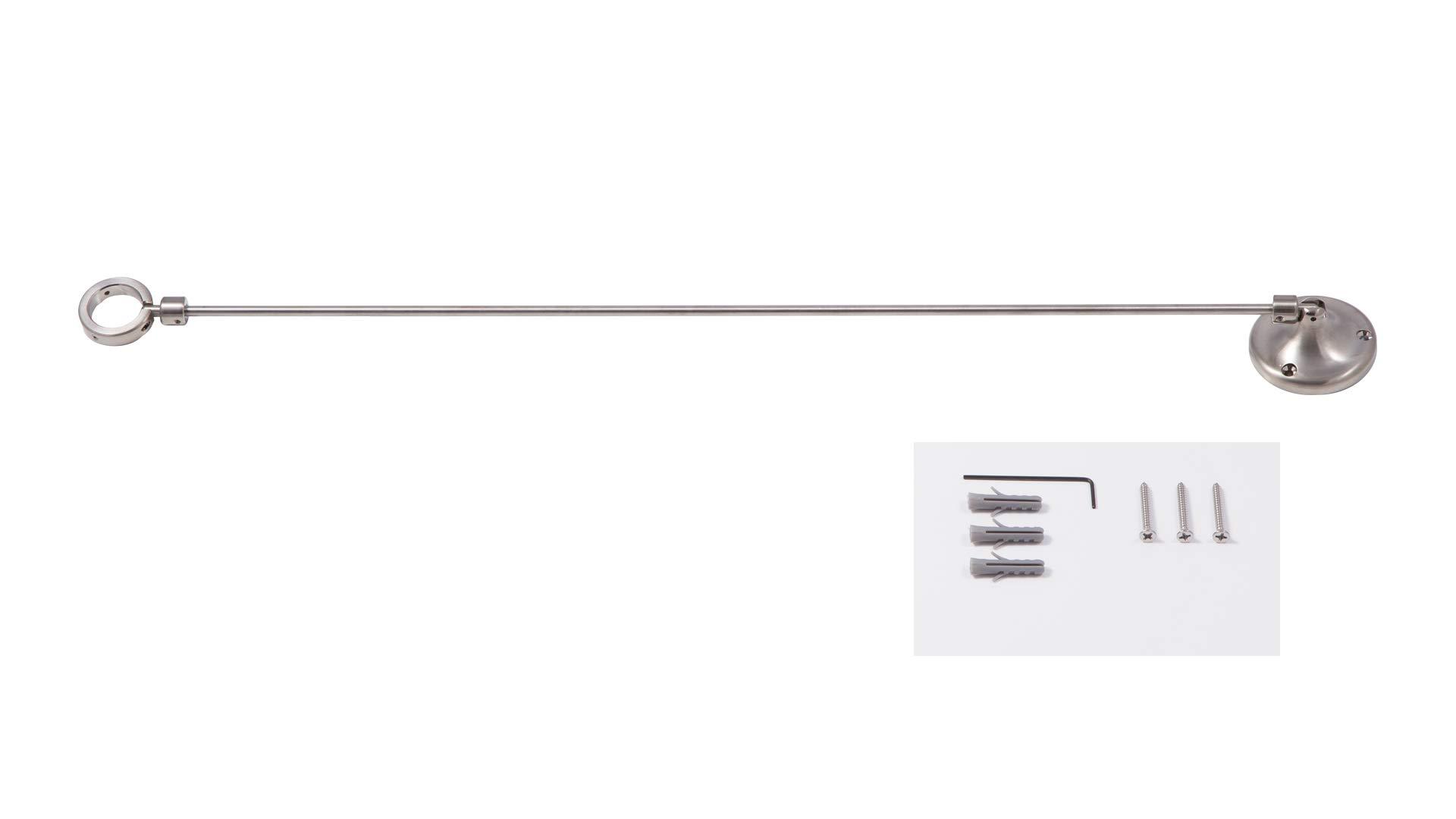 Zoe Industries Shower Head Support Bracket - Brushed Nickel Finish