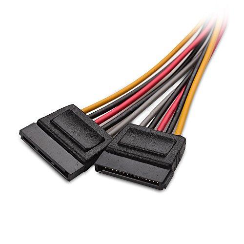 Cable Matters Cable Matters 3-Pack 15 Pin SATA Power Splitter Cable 8 Inches, SATA Power Y-Splitter Cable, SATA Splitter