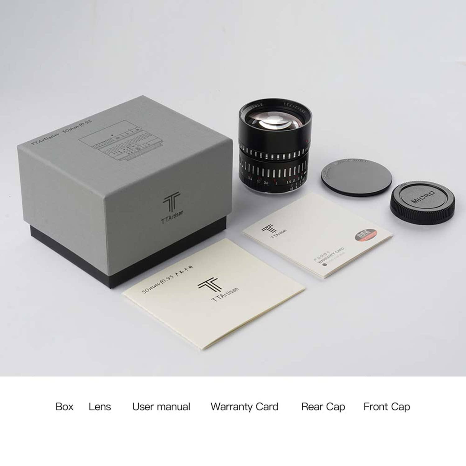 TTARTISAN TTArtisan 50mm F0.95 Lens APS-C Large Aperture Manual Focus Lenses for Sony E Mount Cameras A6000 A6300 A6400 A6500 A9 A7II A7MIII A7MIV A7C NEX-5N NEX-3N NEX-5R