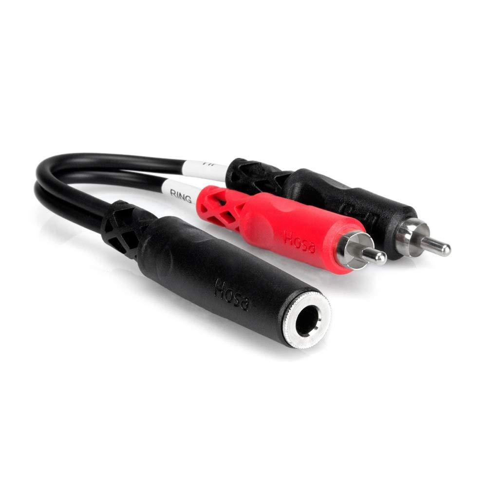 HOSA HOSA YPR-257 1/4\" TRSF to Dual RCA Stereo Breakout Cable & YMR-197 3.5 mm TRSF to Dual RCA Stereo Breakout Cable