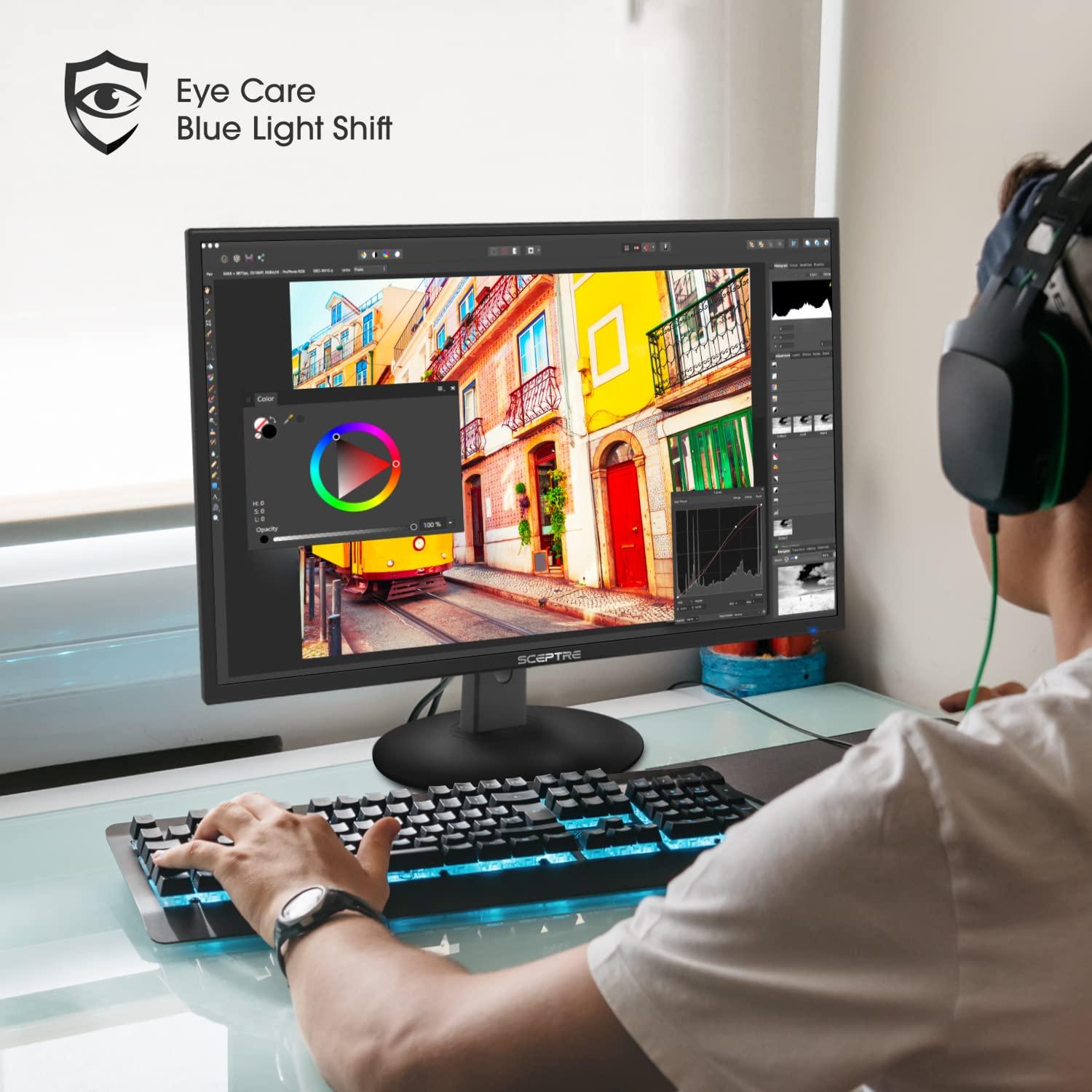 Sceptre Sceptre 20\" 1600x900 75Hz Ultra Thin LED Monitor 2x HDMI VGA Built-in Speakers, Machine Black Wide Viewing Angle 170 (Horizontal) / 160 (Vertical)