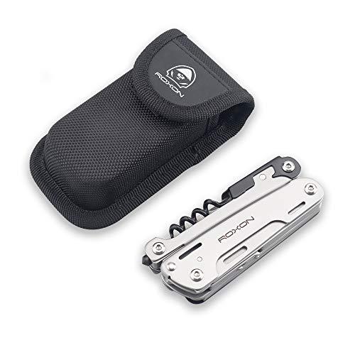 Roxon ROXON S801 16-in-1 STROM Multitool Pliers-Pocket Multi Tool, Multitool with Bits Group. Multi Tool for Survival, Camping, Hunting and Hiking